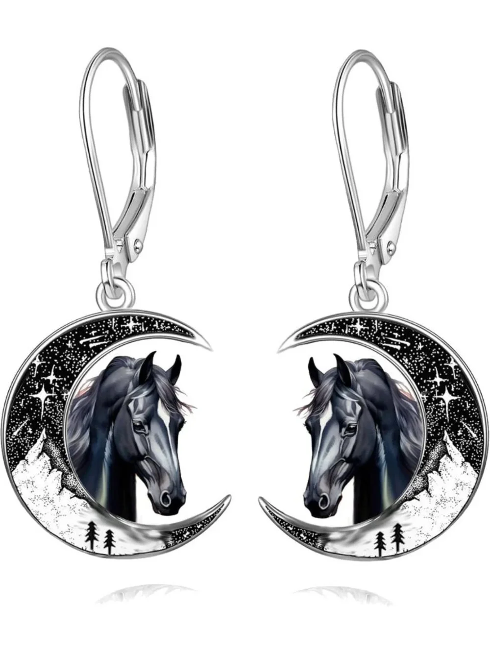 Gothic 925 Sterling Silver Dangle Earrings - Halloween & Holiday Jewelry Gift
